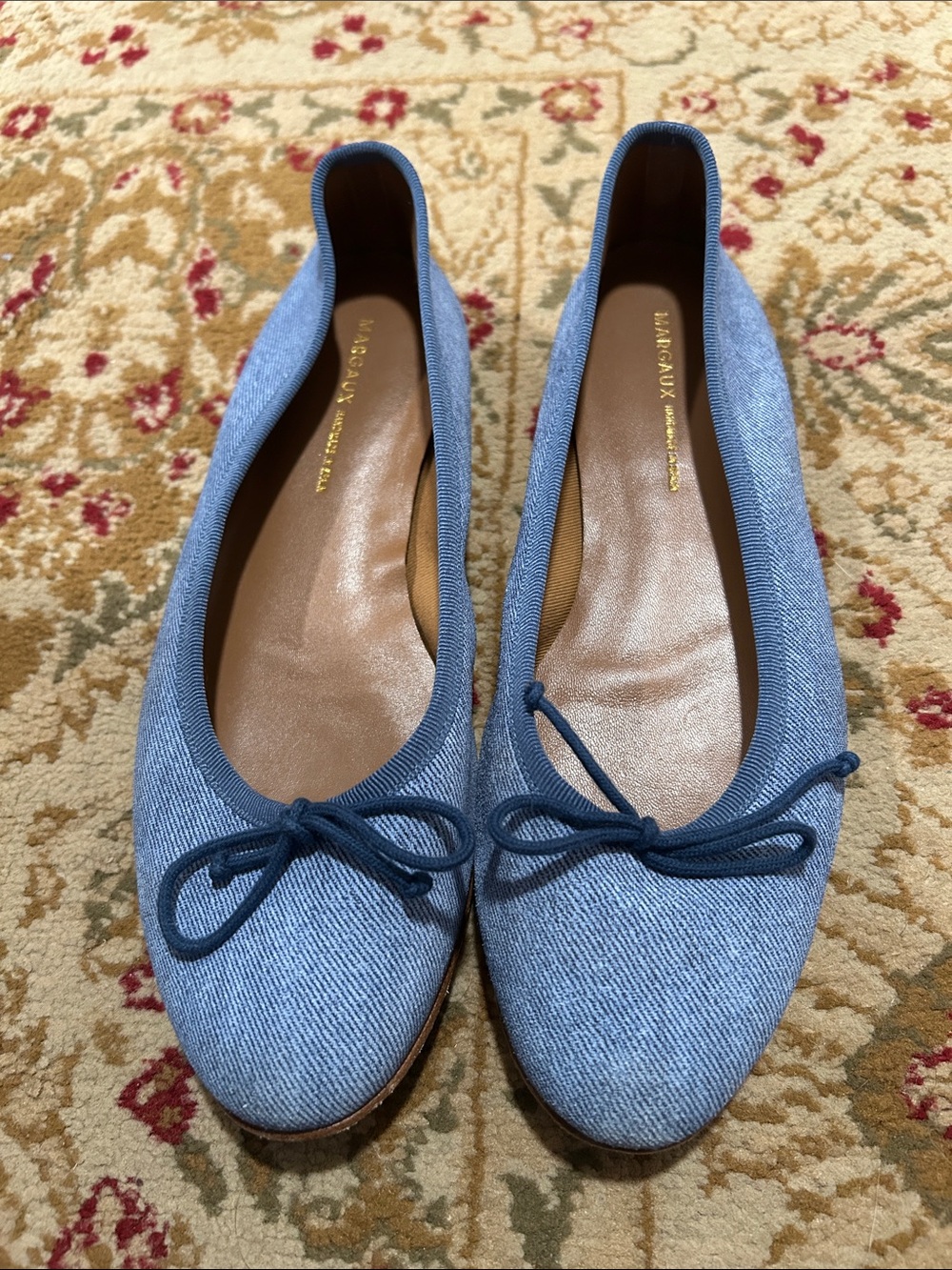 Margaux The Demi Ballet Flat - Denim Blue suede. Size 39. US 8.5 Medium - Picture 6 of 9